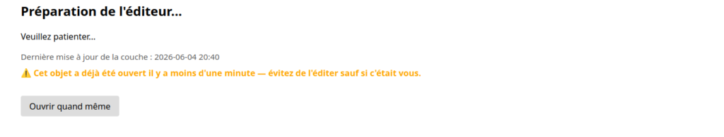 Détection d’une édition récente